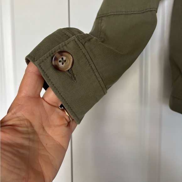 NWT Utility Army Coat, Kohl's Drew Green Cargo, Spring Jacket, Cotton, Olive, S - Picture 7 of 15
